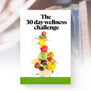 the 30-day wellness challenge ebook cover – daily health habits, mental wellness, and fitness journey