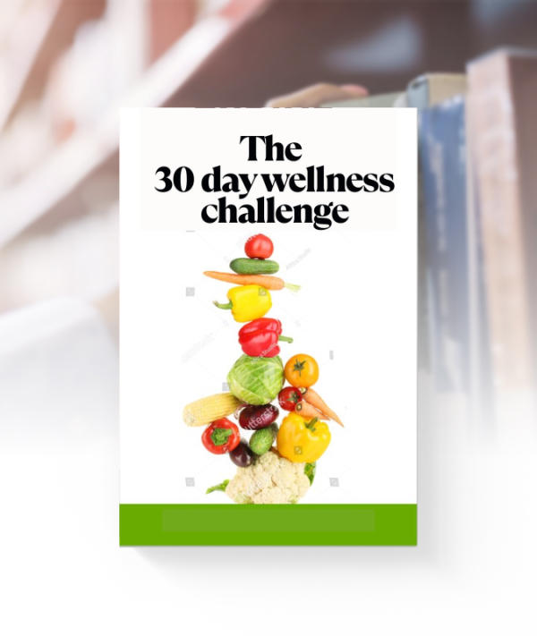 the 30-day wellness challenge ebook cover – daily health habits, mental wellness, and fitness journey